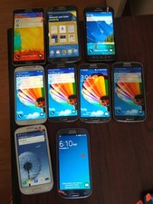 Lot of 9 Samsung Galaxy Note 3 32GB and Note 2 /S5 ACTIVE/S4(4pc)/S3(2pc) 16GB