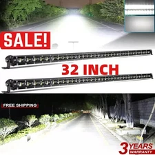 32"inch Super LED Light Bar Single Row Spot Flood Combo Work Truck SUV ATV 4WD