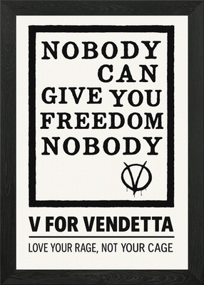 V for Vendetta Poster Framed Wall Art Poster Canvas Print Picture