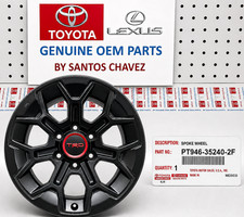 24-26tacoma25-26 4runner Trd Pro Flat Black 18 Wheel With Cap Genuine Oem Part