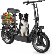 Foldable Electric Scooter 14"Tire 1000W 45Miles w/Seat E-Scooter for Adults Teen