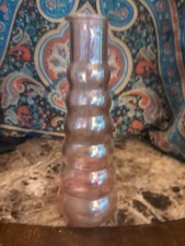 Vase ancien en verre rose 9 pouces 