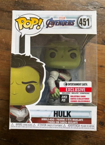 Funko Pop! Marvel Avengers EE Exclusive Hulk Bobble Head W/Cards #451