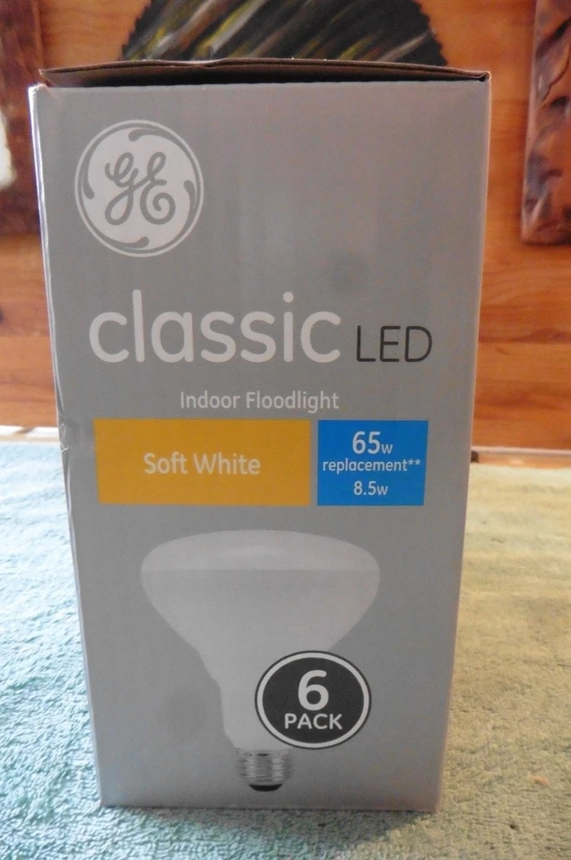 2 (6 Pk) GE 65-Watt Classic LED Br30 Soft White Dimmable Flood Light Light Bulb - Image 3 of 4