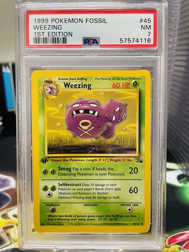 Weezing (1st Edition) graded PSA 7 for sale on eBay