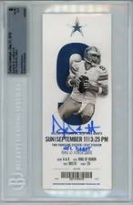 Dak Prescott Signed Dallas Cowboys Ticket Stub NFL Debut Beckett 39754