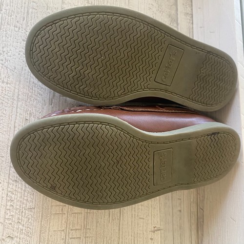 Carters Toddler Boy Loafer Boat Shoes Slip On Brown Size 10 - Picture 7 of 7
