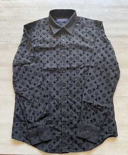 Louis Vuitton Monogram Dress Shirt - Grau/Schwarz - Medium - Top Zustand