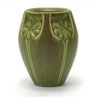 Rookwood Pottery production buttress floral vase arts & crafts matte green brown