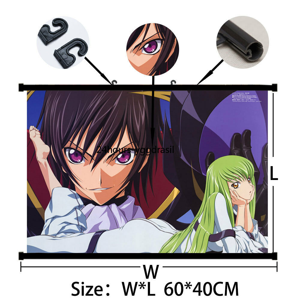 Anime Poster Code Geass CC Lelouch HD Wall Scroll Poster Home Decor 60x40cm  Hot