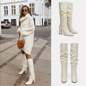 zara white leather boots