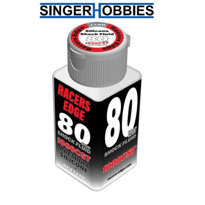 RACERS EDGE RCE3280 80 Weight, 1,000cSt, 70ml 2.36oz Pure Silicone Shock Oil HRP