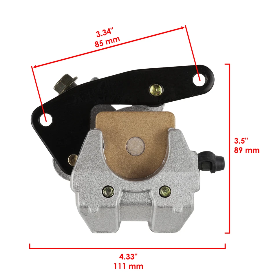 Front Right Brake Caliper W/Pads For Yamaha Grizzly 350 YFM350 2X4 4X4 2007-2014 - Image 2 of 4