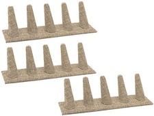 3pc 5 Finger Ring Display Stands Modern Burlap Showcase Displays Tan Ring Stands