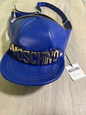 Moschino Couture Jeremy Scott LEATHER HAT SHAPED FANNY PACK BAG