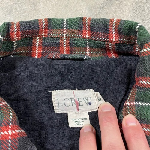 90s VTG J CREW OARSMAN Quilted Barn Coat Flannel XL XXL Lumberjack Work Jacket - Picture 3 of 4