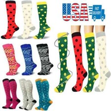 Compression Socks Stockings Fashion Womens Mens Knee High Medical 20-30 S/M-L/XL