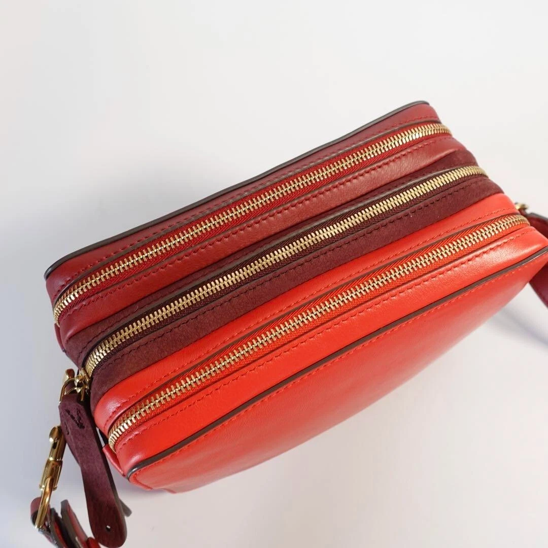 Anya Hindmarch The Stack Crossbody Red Wine Bag Leather &