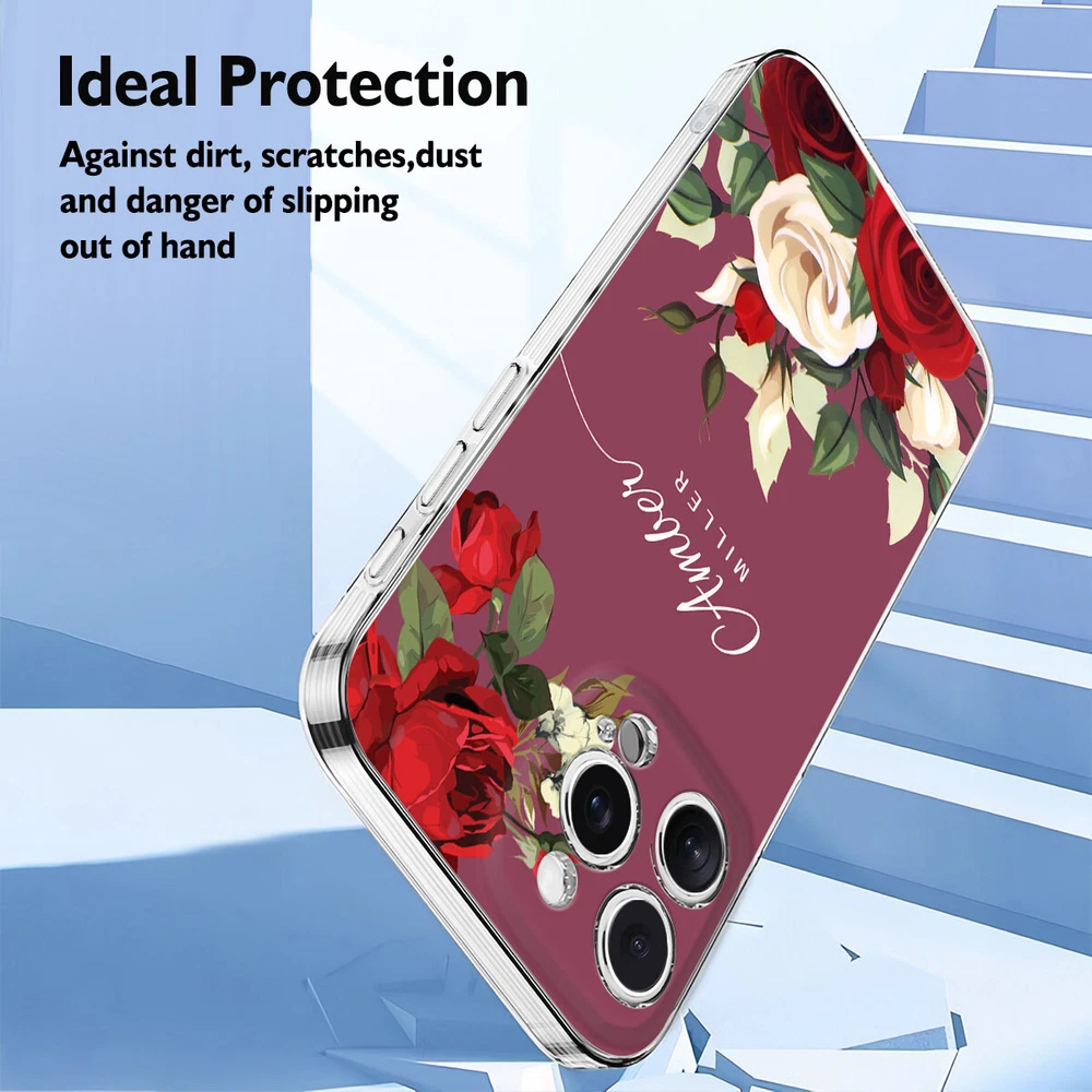 Floral TPU Phone Case for iPhone 15 16 Plus 14 13 12 11 XS Pro Max