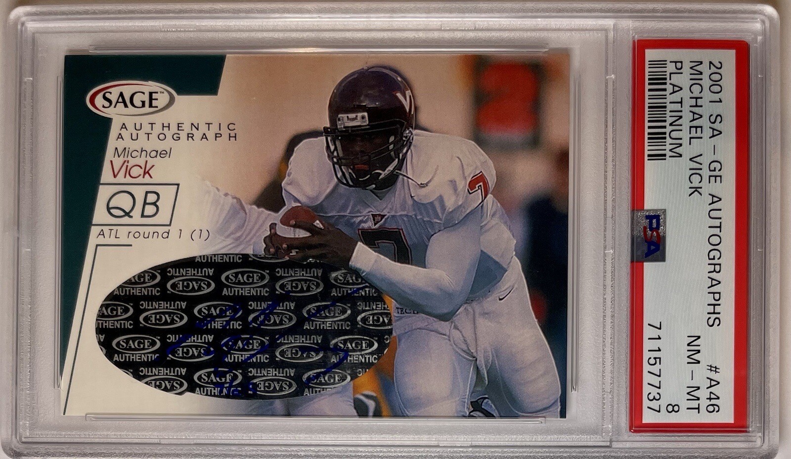 Michael Vick SA-GE Autographs #A46 Platinum