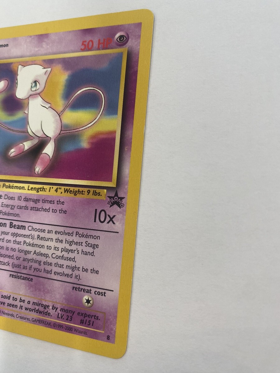 1995 mew pokemon card Holo Black Star Promo Holographic Card Proxy Card Immaculate Mint Quality Psychic Psychic Psywave (10) Does 10 damage times the number of Energy cards attached to the Defending Pokmon 1995, 96, 98 Promo Mew