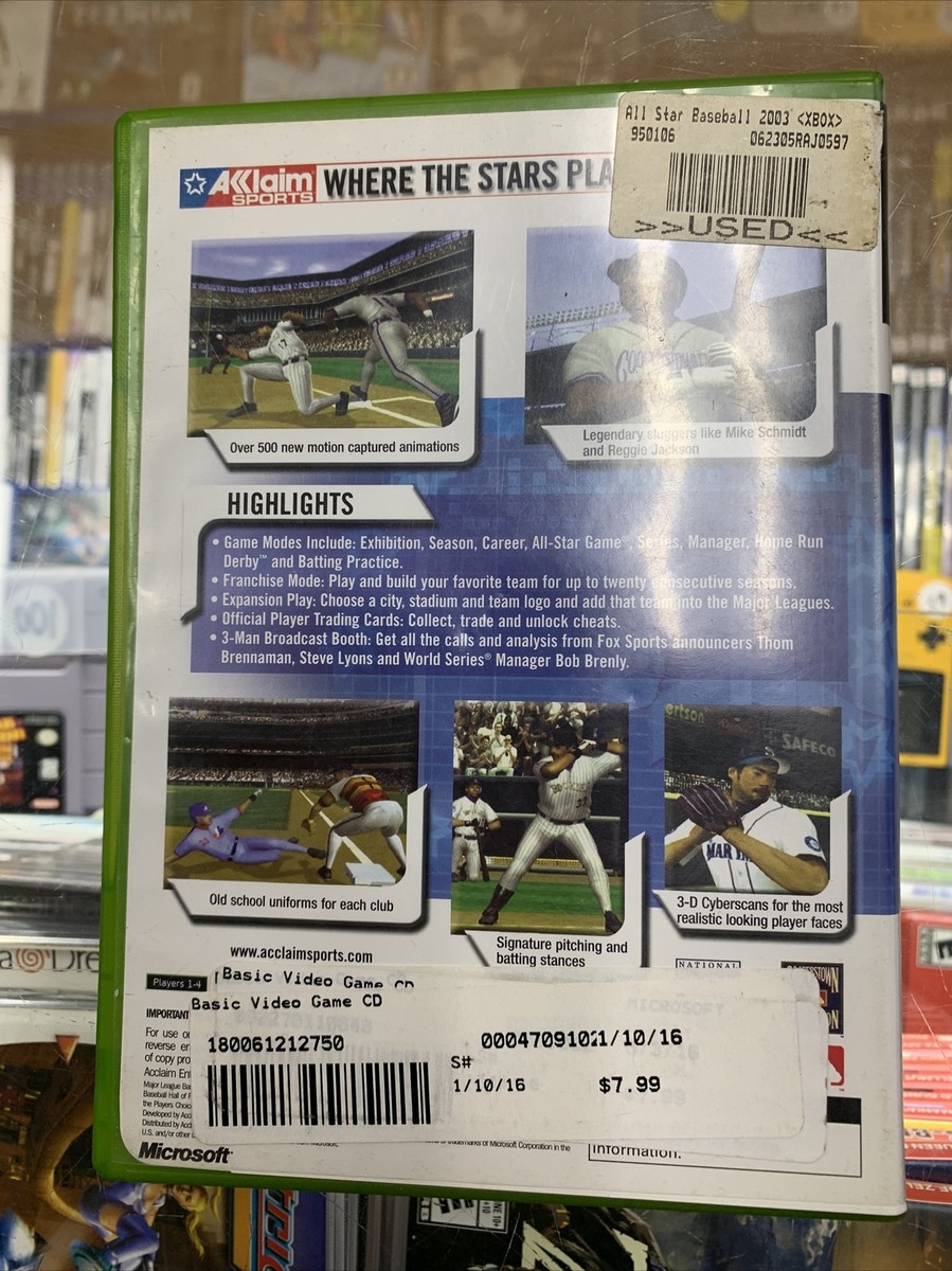 All-Star Baseball 2003 - Original Xbox Game - Complete
