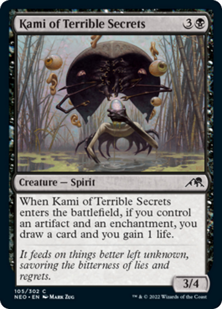 x4 Kami of Terrible Secrets NEO MTG 105/302 COMMON M/NM 4x