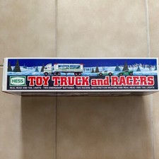1997 HESS Truck (Toy Truck  and 2 Racers) Open Box