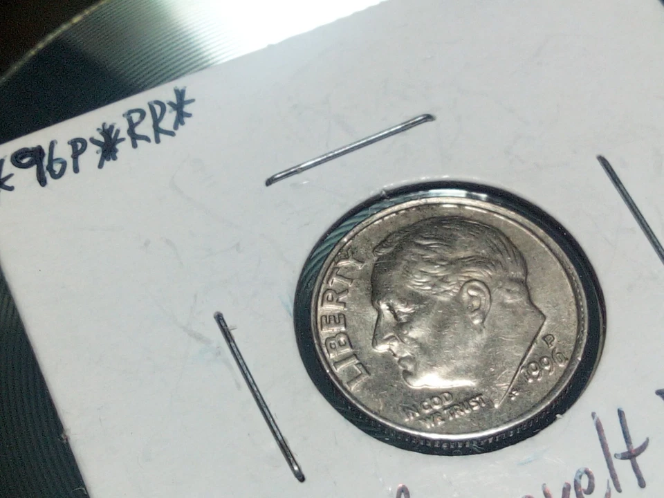 Mint Error Coin Roosevelt Dime 1996 p Reeded Rim - Image 4 of 4