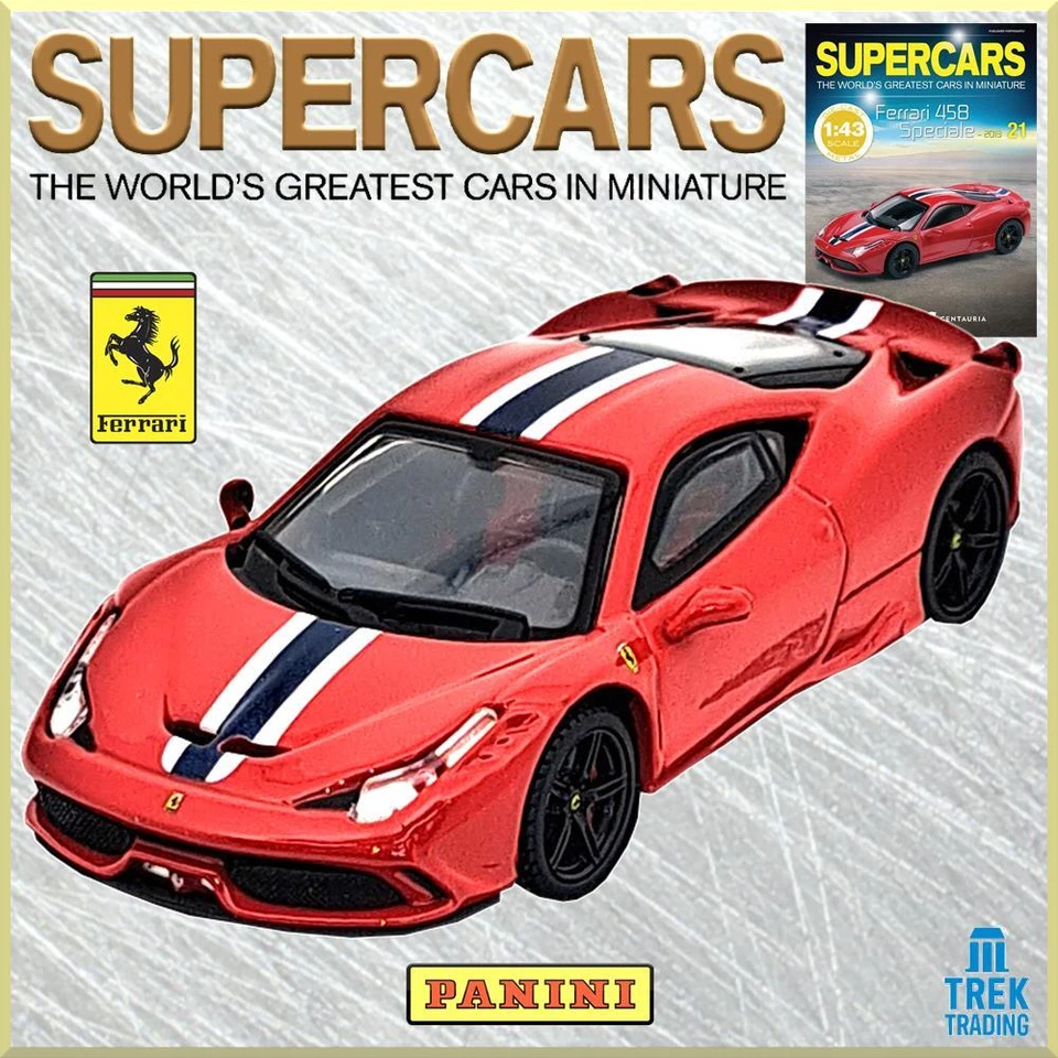 Panini Supercars Collection 21 - Ferrari 458 Speciale 2013 литая с журналом - Изображение 4 из 4