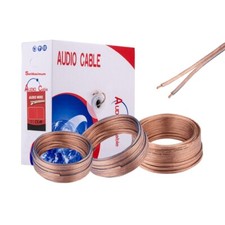 Transparent Speaker Wire 14/2 AWG Car/Home Stereo Audio Cable 50/100/250ft Lot