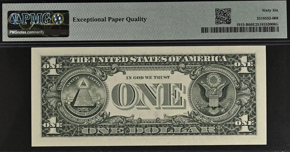 2009 $2 Federal Reserve Note PMG 64EPQ - Fancy Radar Serial Number 08444480 - Image 3 of 3