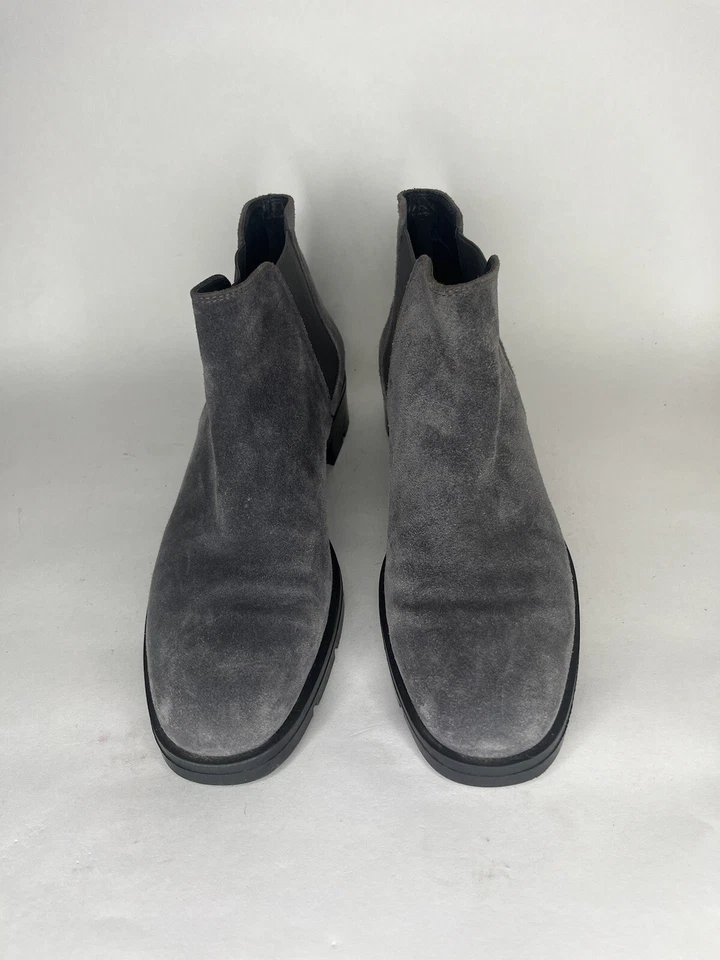 Tods Mujeres Talla 38.5 EE. UU. 7.5 Gris Gamuza Botines Pull Over Botas Hechas en Italia Foto 3 de 4