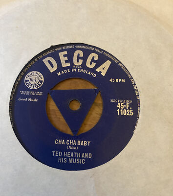 TED HEATH And His Music- Cha cha baby/Tom Hark 1958*ED1 Decca F 11025