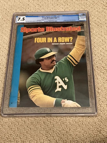 Sports Illustrated CGC 7.5 OW/White Pgs (Reggie Jackson Oakland A’s) + magnet