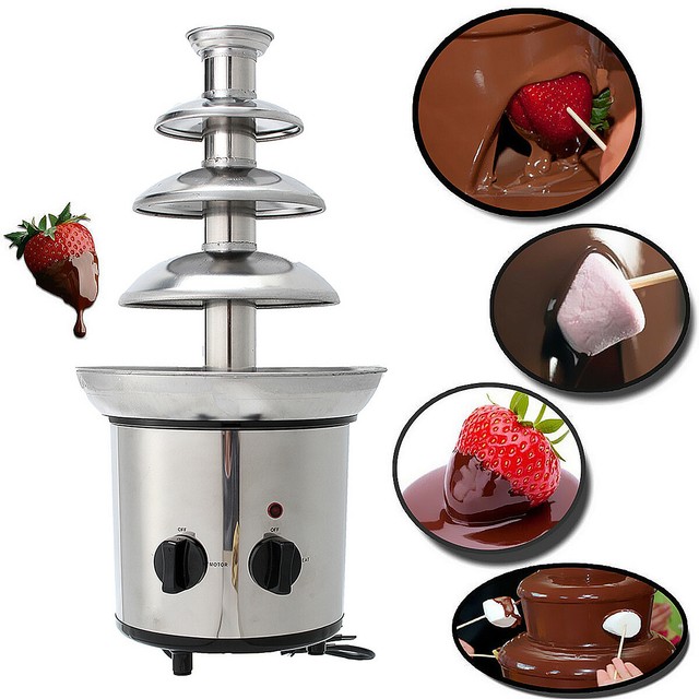 Nostalgia Chocolate Fondue Fountain 3 Tier Waterfall Machine Party