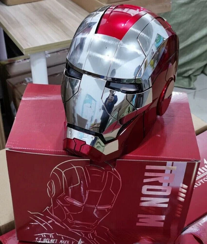 NEW autoking Iron Man Helmet MK5 1/1 Voice-controlled Transform Prop Wearable - Bild 2 von 18