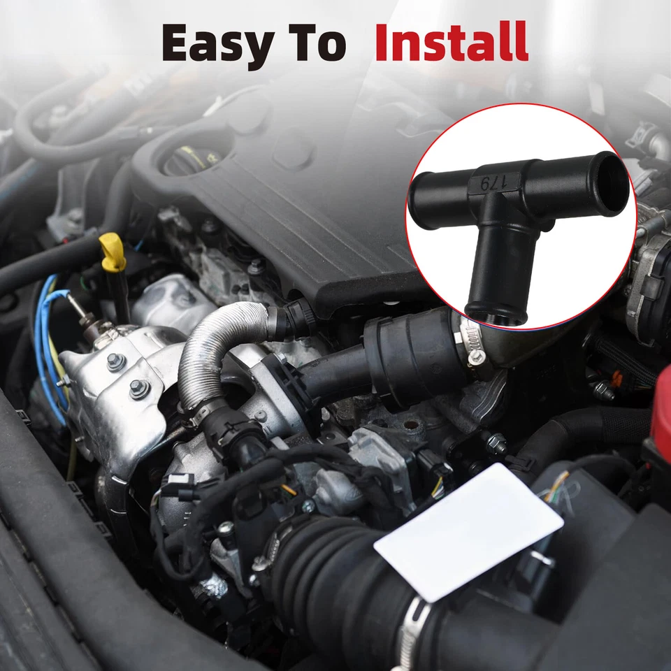 Manguera en T de refrigerante de agua de calefacción nueva 3 vías para Toyota Sequoia 2008-2012 Stock en EE. UU. Foto 3 de 4