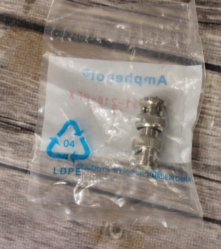 NEW SEALED BNC Male to BNC Male Inline Splice Coupler Amphenol 031-218-RFX - Image 3 of 4