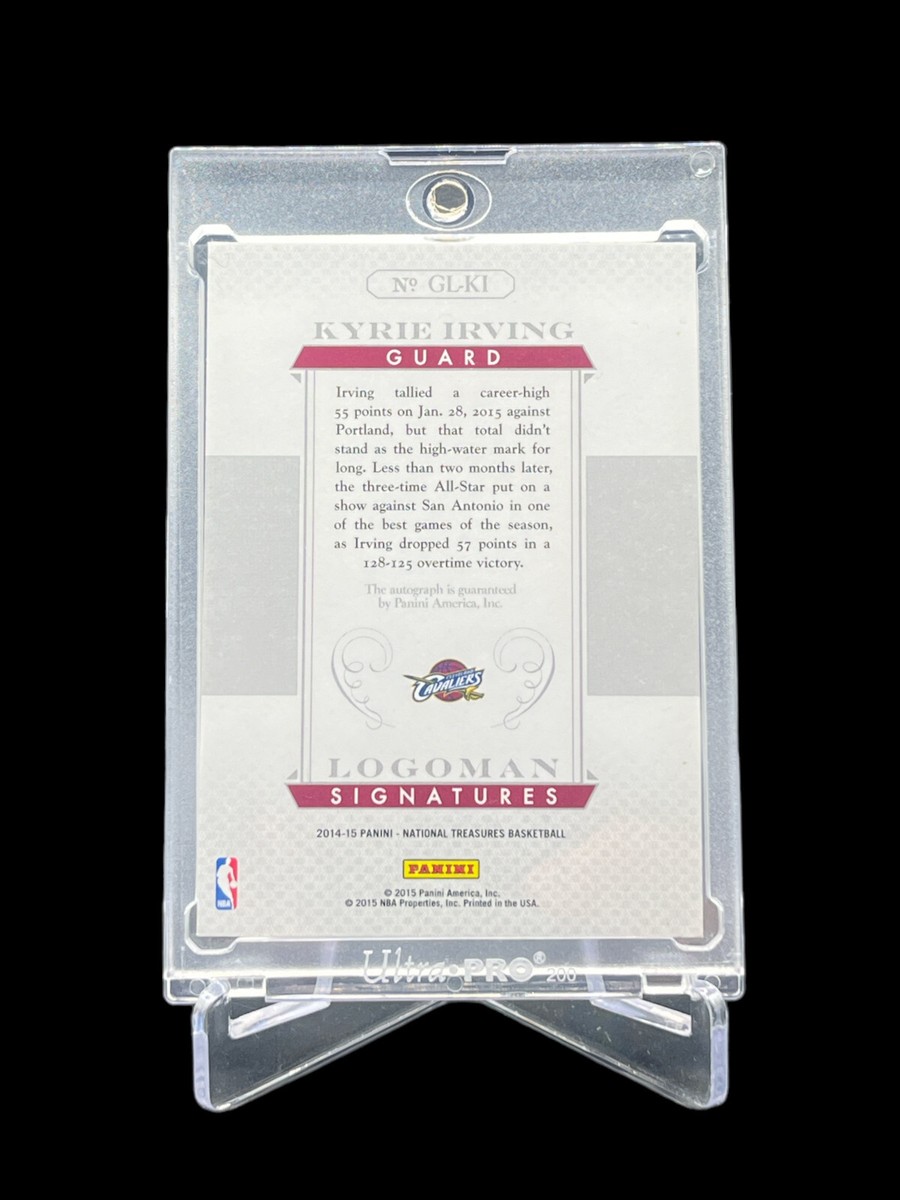 2014-15 National Treasures Kyrie Irving Logoman Signatures Gold 