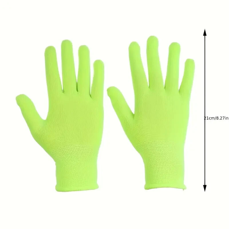 SHOWA N-DEX 9500PF Fluorescent Green Nitrile Gloves