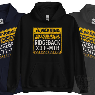 WARNUNG KANN SPONTAN ANFANGEN ÜBER MEINEN RIDGEBACK X3 E-MTB HOODIE ZU SPRECHEN