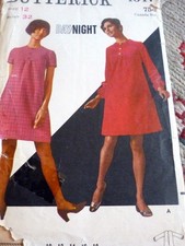 LOVELY VTG 1960s DRESS Sewing Pattern 12/32