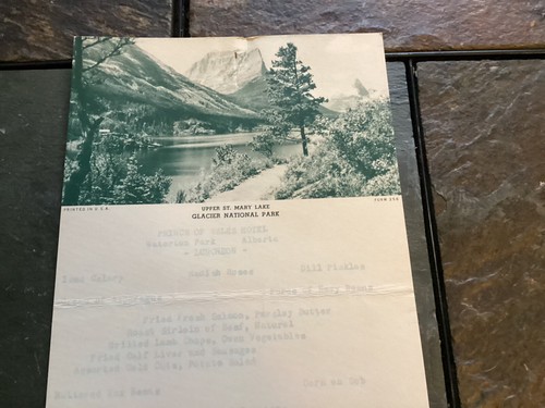 1947 Prince of Wales Hotel, Glacier National Park Lunch Menu - Picture 2 of 4