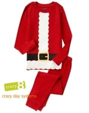 Santa Pajamas Crazy 8 Red Santa Pjs Sleepwear Size 4 NEW Holiday Christmas
