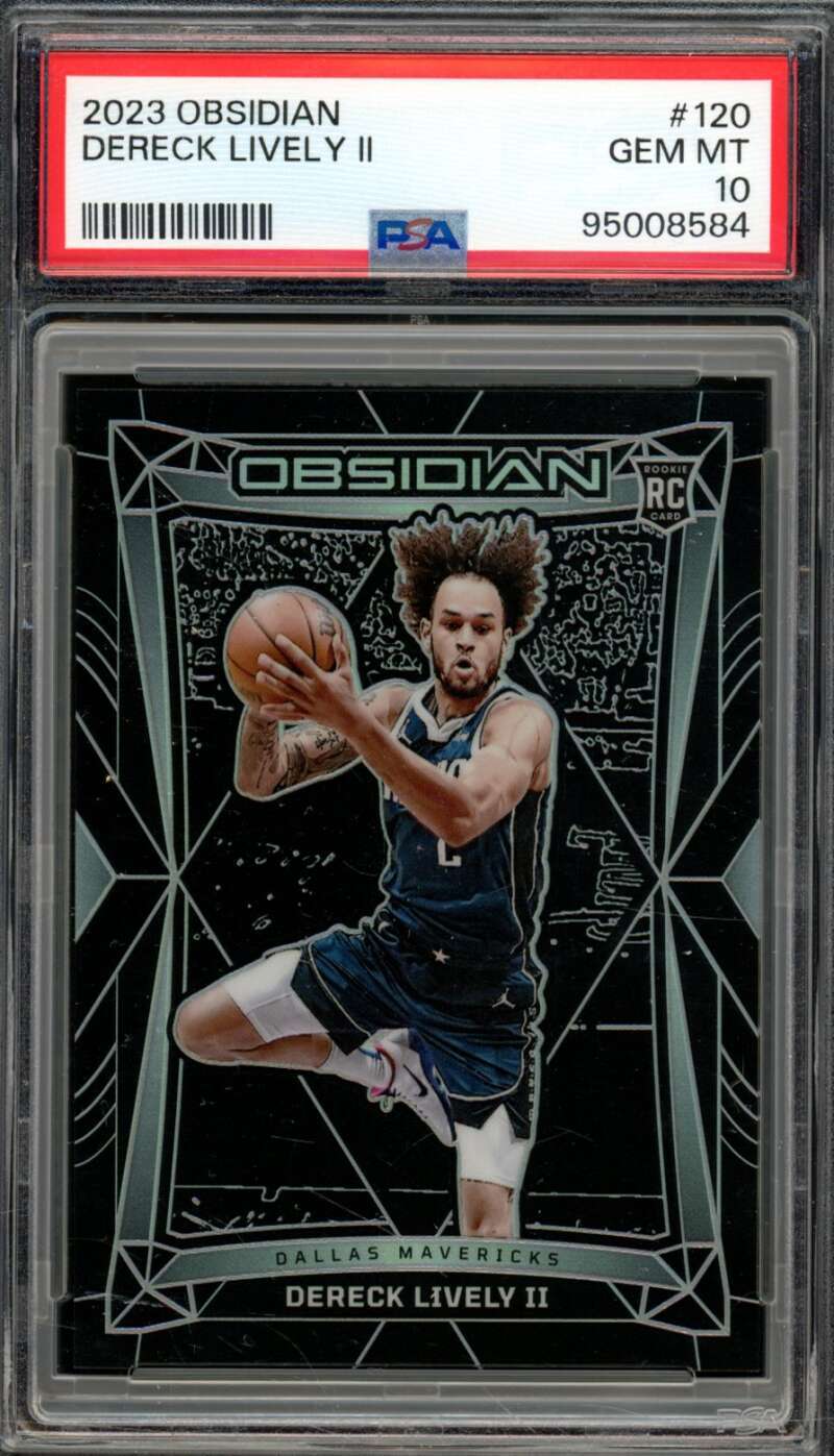 Dereck Lively II Rookie Card 2023-24 Obsidian #120 PSA 10