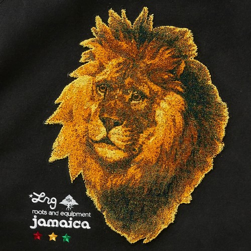 Lifted Research Group Mens LRG The King Lion Jamaica Black Wool Jacket NWT Small - Picture 5 of 5