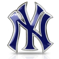 MLB New York Yankees Aluminum Color Auto Emblem by Team Promark