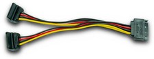 Kabel Adapter Strom 1x SATA auf 2x SATA Power...