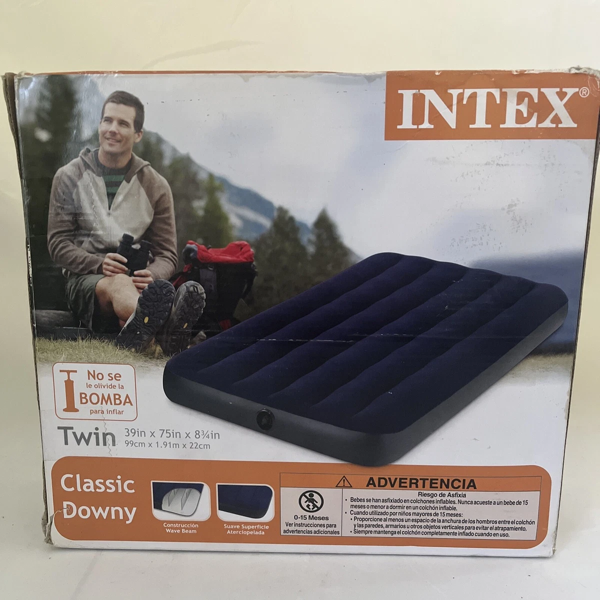 Colchón hinchable intex classic downy dura-beam